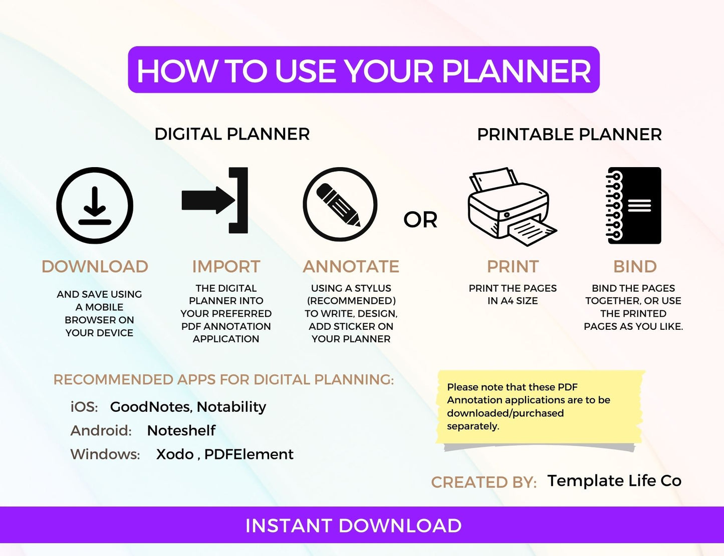 Digital Planner Bundle - Complete Package Deal
