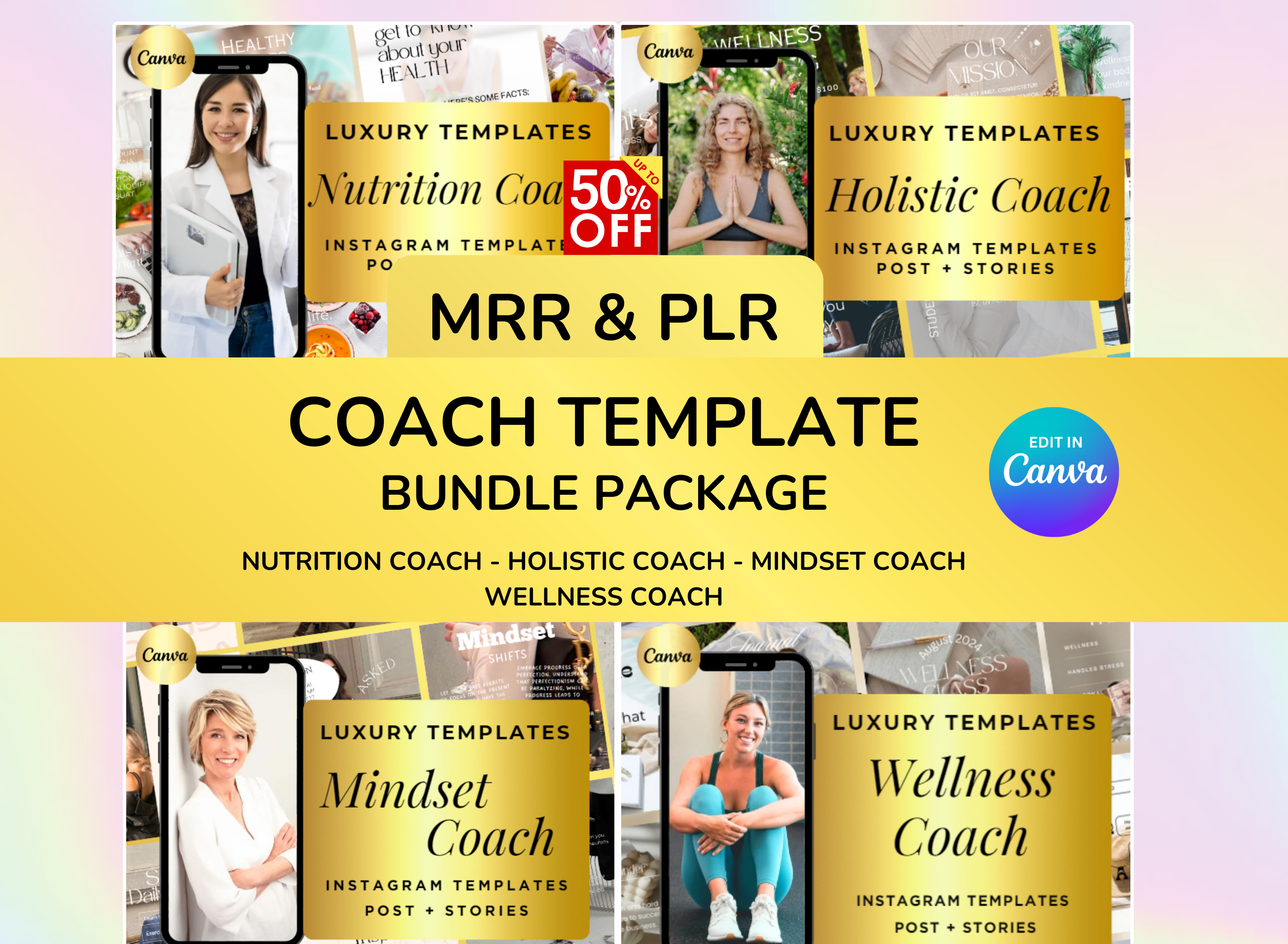 Life Coach Social Media Templates Bundle Master Resell Rights – PLRDUCK.COM