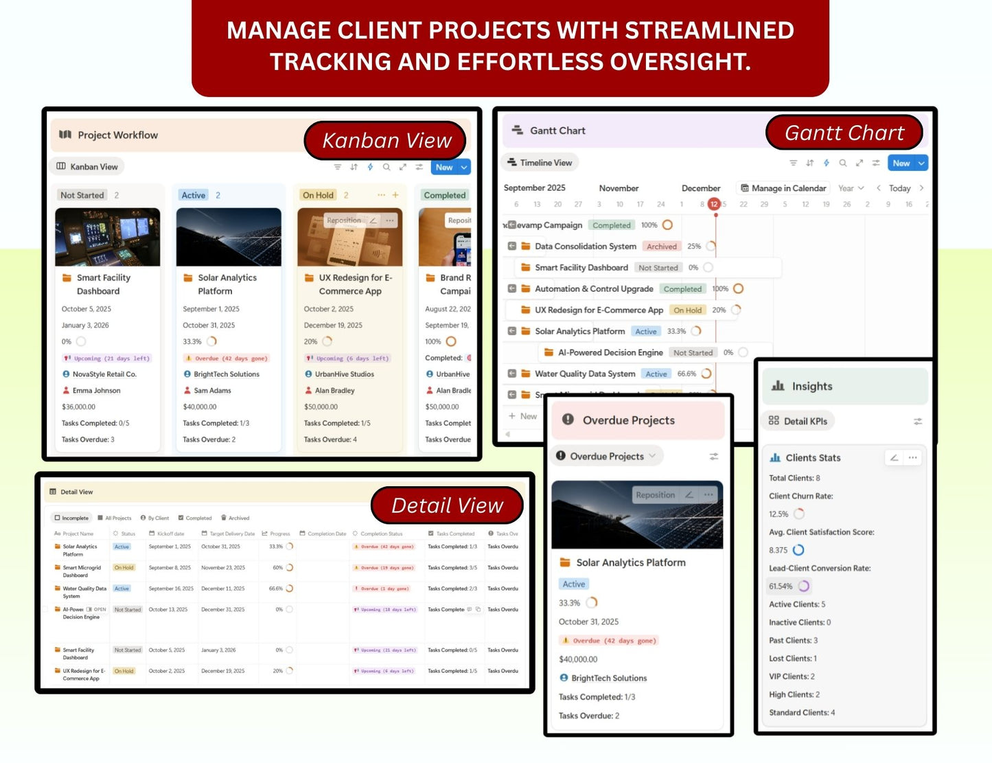 Client Tracker Notion CRM Template