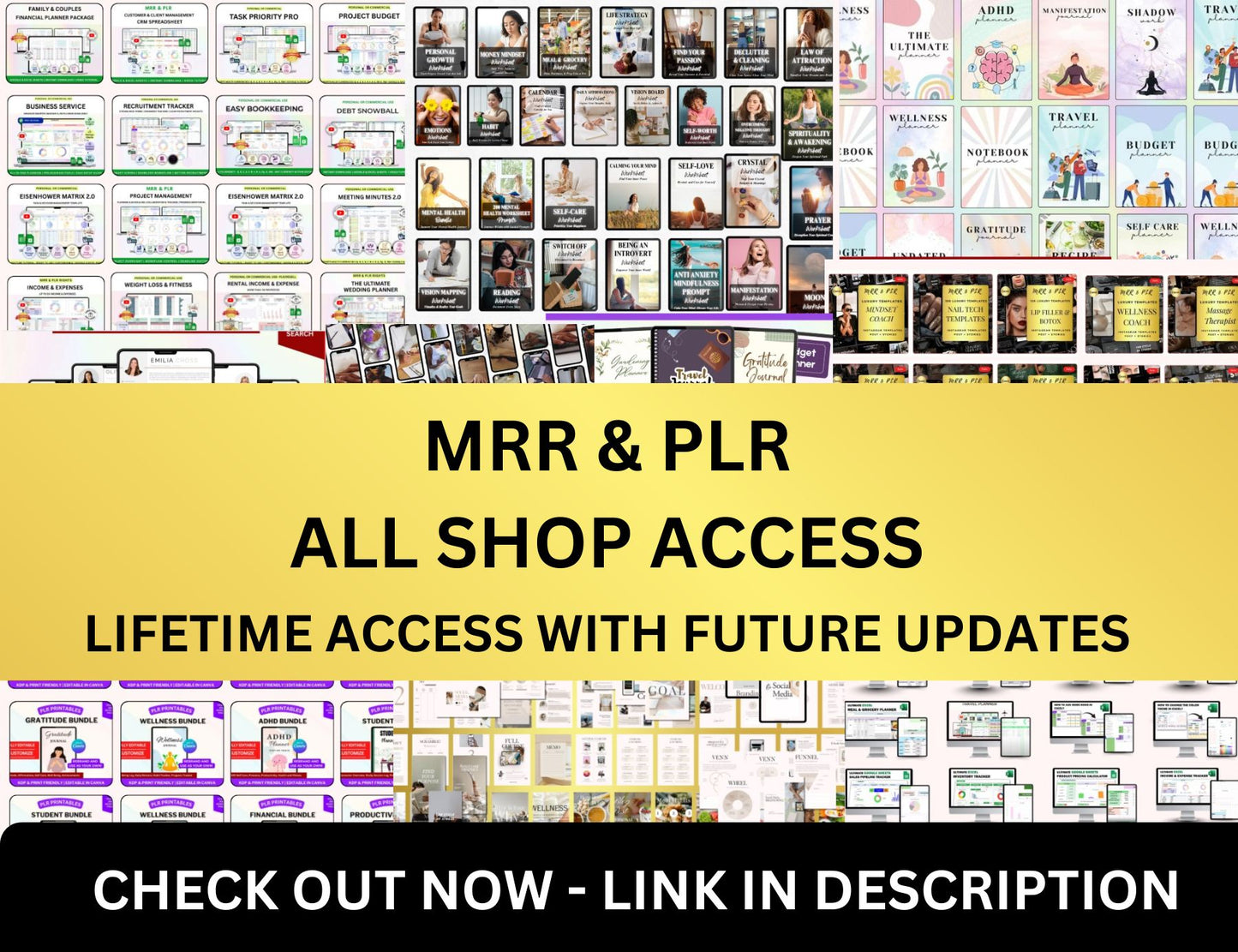 PLR Small Business Spreadsheet CRM, Business Tracker