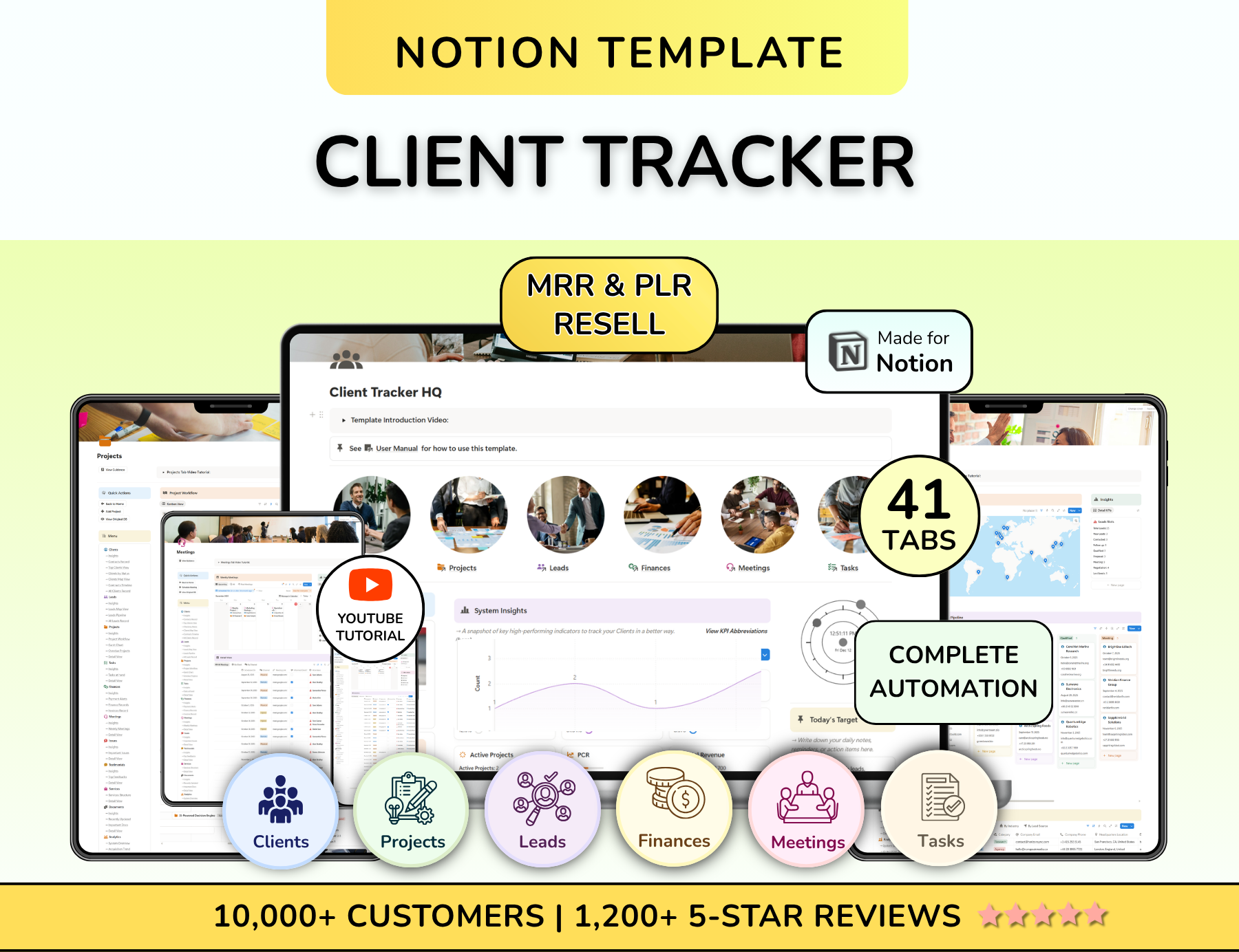 Client Tracker Notion CRM Template – PLRDUCK.COM