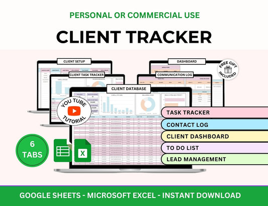Client Tracker Excel Template Google Sheets Spreadsheet