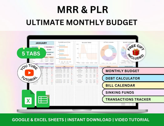 Monthly Budget Excel Template Google Sheets Spreadsheet