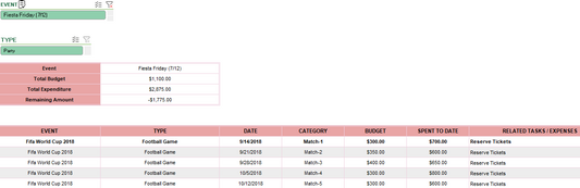 Event Planning and Management Project Management Excel Template
