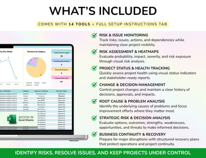 65 Project Management Bundle Gantt Chart Kanban Board Project Tracker