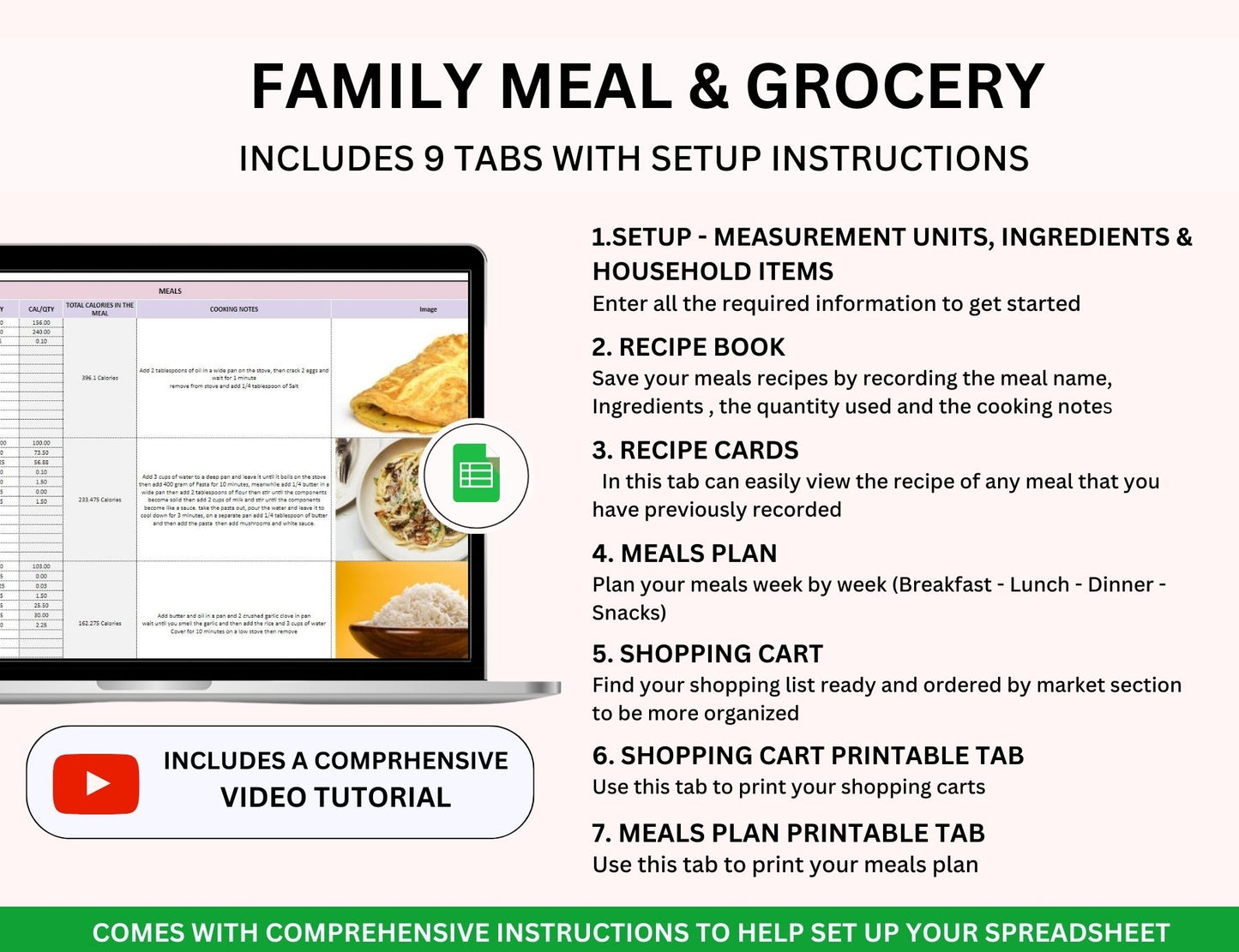 Family Organizer Spreadsheet Bundle Master Resell Rights