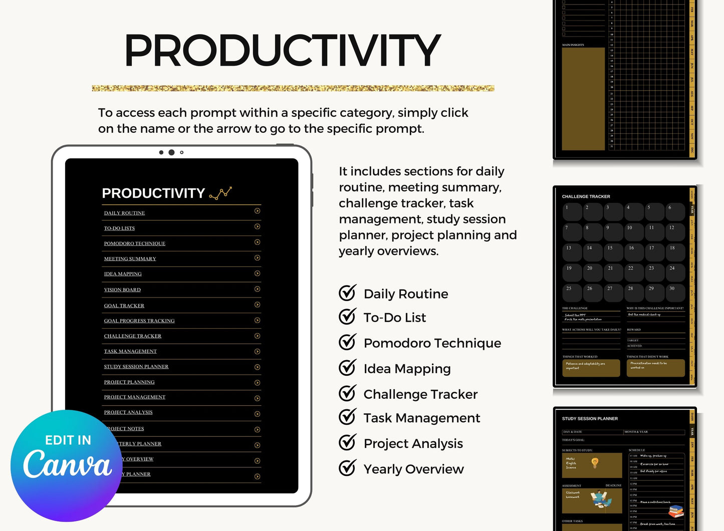 Dark Digital Planner to Resell [ Free Gift ]