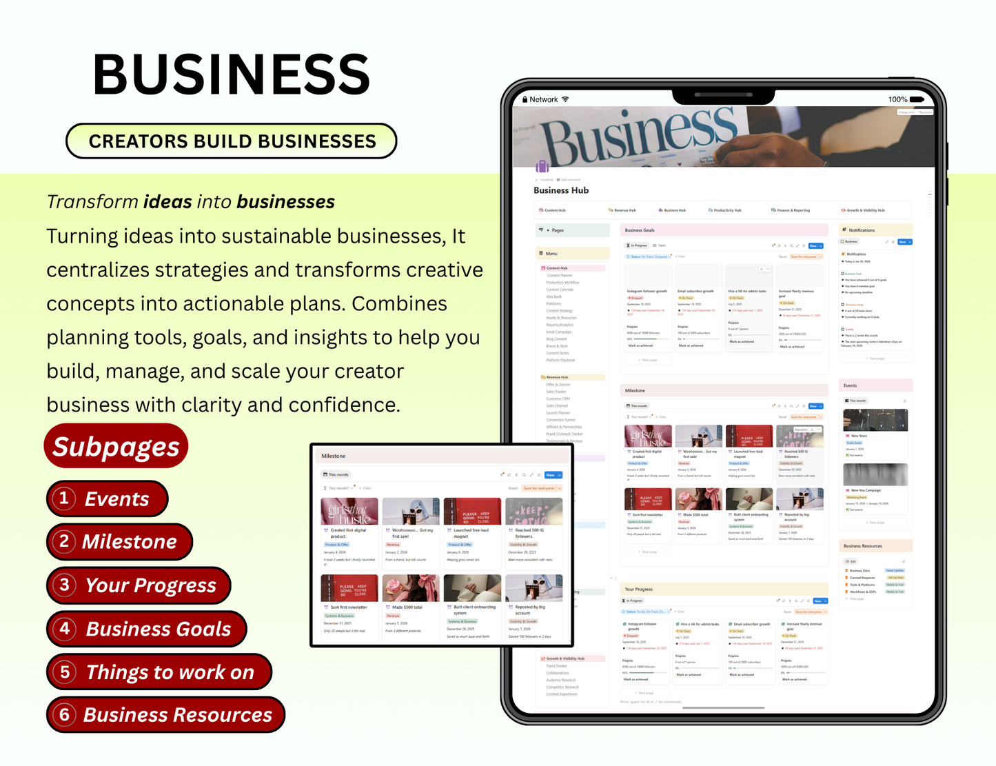 Creator Planner Notion Template
