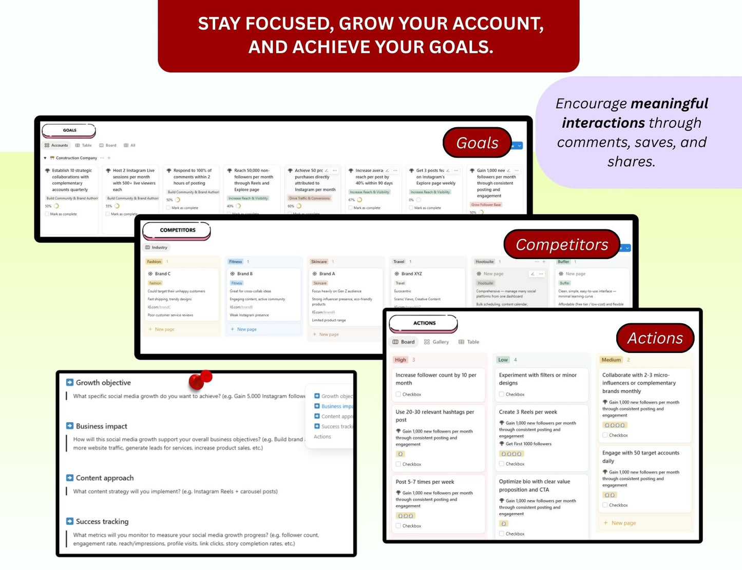Instagram Planner Notion
