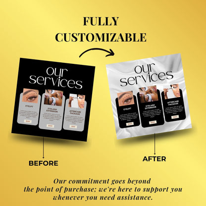 Lash Tech Templates | Lash Extension Instagram Templates