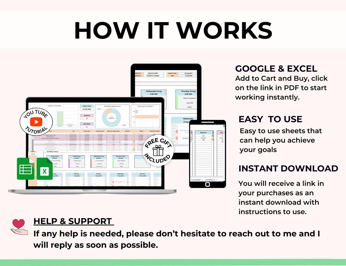 Task Tracker and To do List Spreadsheet