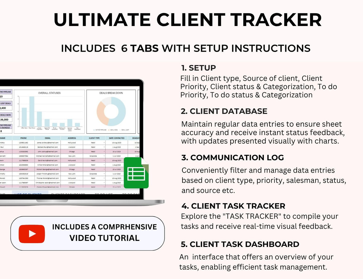 Sales Planner Bundle Inventory Tracker Order Tracker Invoice