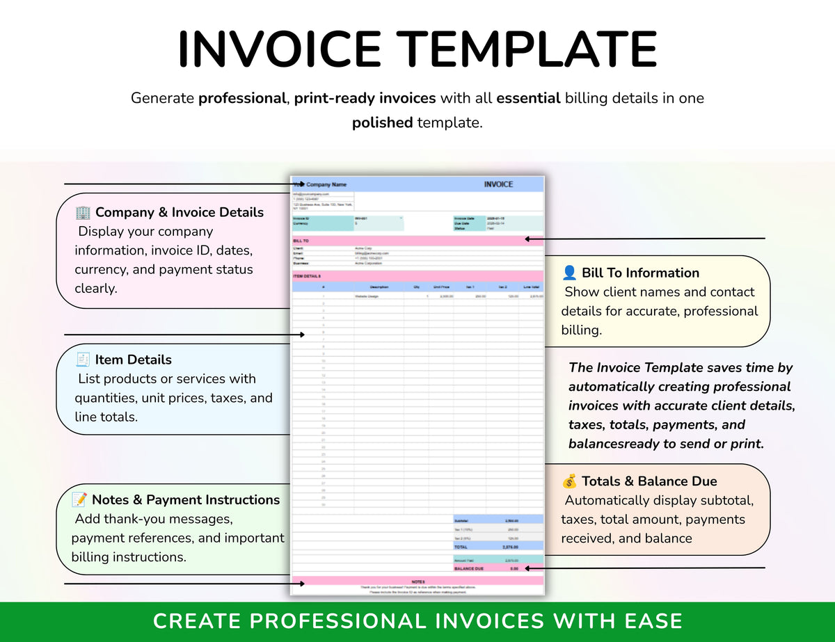 Invoice Tracker Google Sheets Invoice Generator Spreadsheet