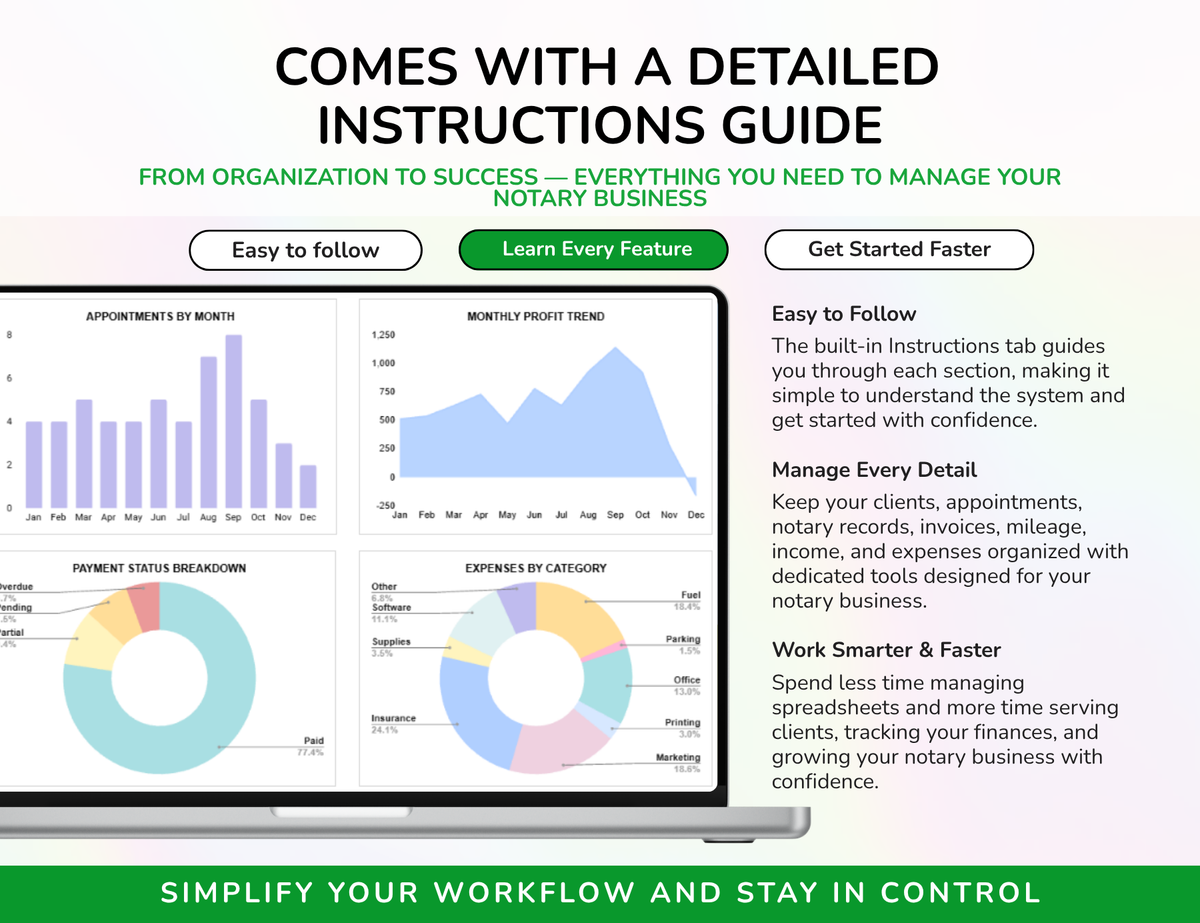 Notary Planner Notary Public Business Tracker
