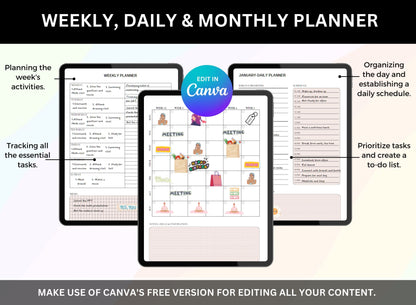 PLR Girl Planner Resell Planner with Master Resell Rights