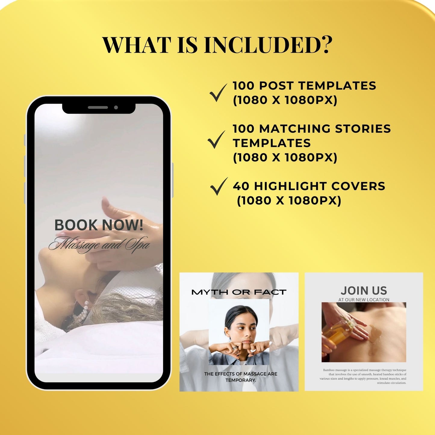 Massage Templates | Massage Therapy Social Media Templates