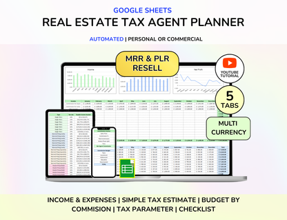 Real Estate CRM Landlord Rental Property Spreadsheet Transaction Coordinator Buyer Seller Pipeline Listing Expense Real Estate Tracker