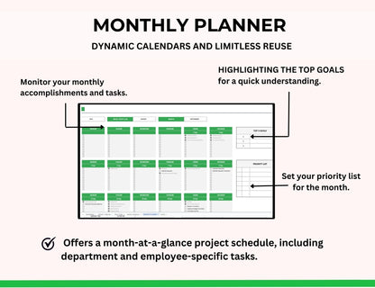 Project Management Spreadsheet Template with Gantt Chart