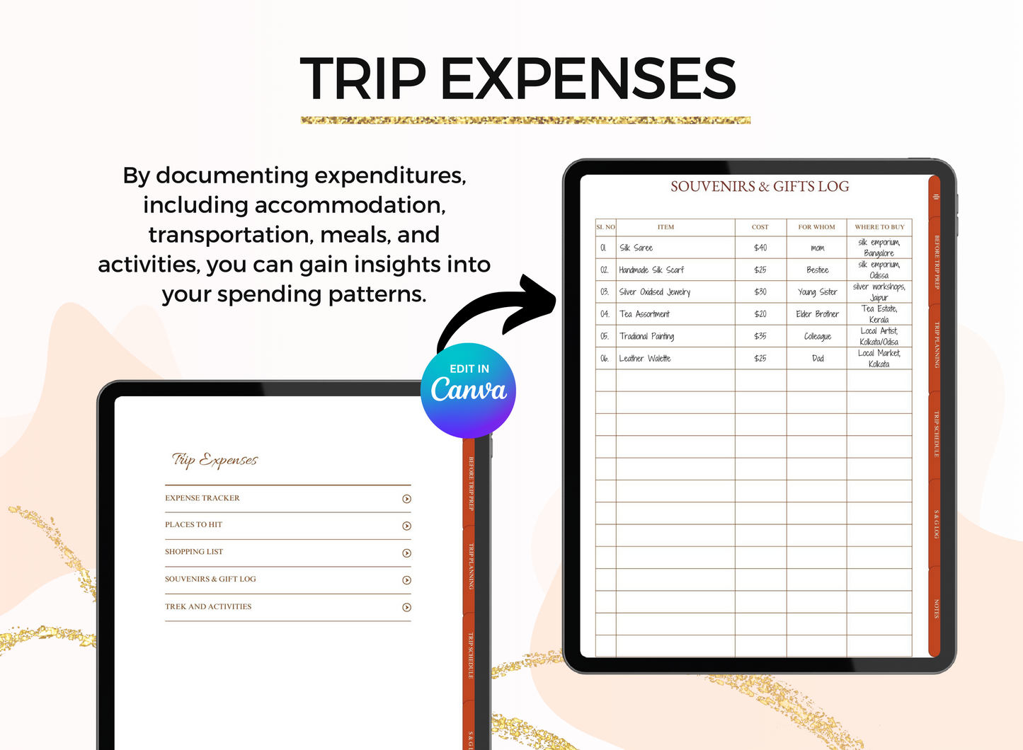 PLR Printable Travel Journal