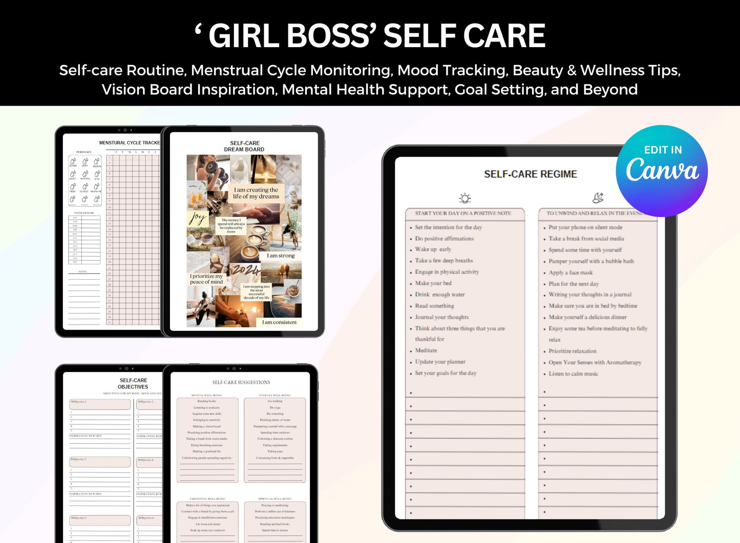 PLR Girl Planner Resell Planner with Master Resell Rights
