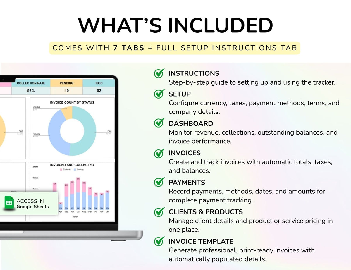 Sales Planner Bundle Inventory Tracker Order Tracker Invoice