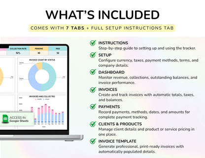 Sales Planner Bundle Inventory Tracker Order Tracker Invoice