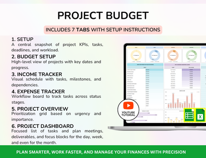 Project Budget, Project Cost Tracker, Project Expenses, Project Bookkeeping, Project Management, Income and Expenses, Construction Expense, Job Expense Tracker, Project Profit Loss, Project Cash Flow, Construction Project, Business Expenses, Project Finances