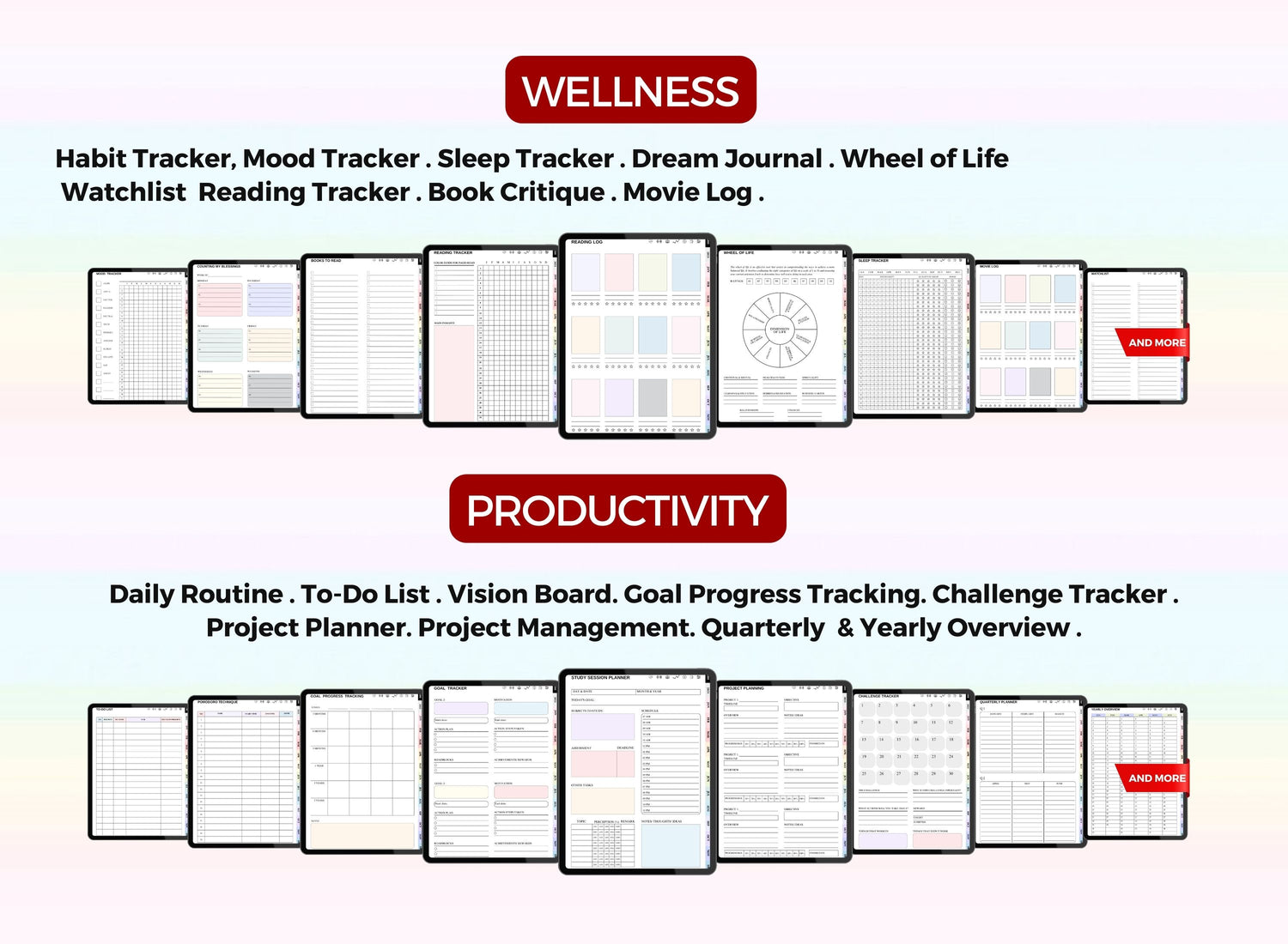 Daily Planner, Yearly Planner, Weekly Planner, Planner, Notability Planner Digital Planner iPad, Goodnotes Planner iPad Planner, Digital Planner, Digital Journal, Digital Download