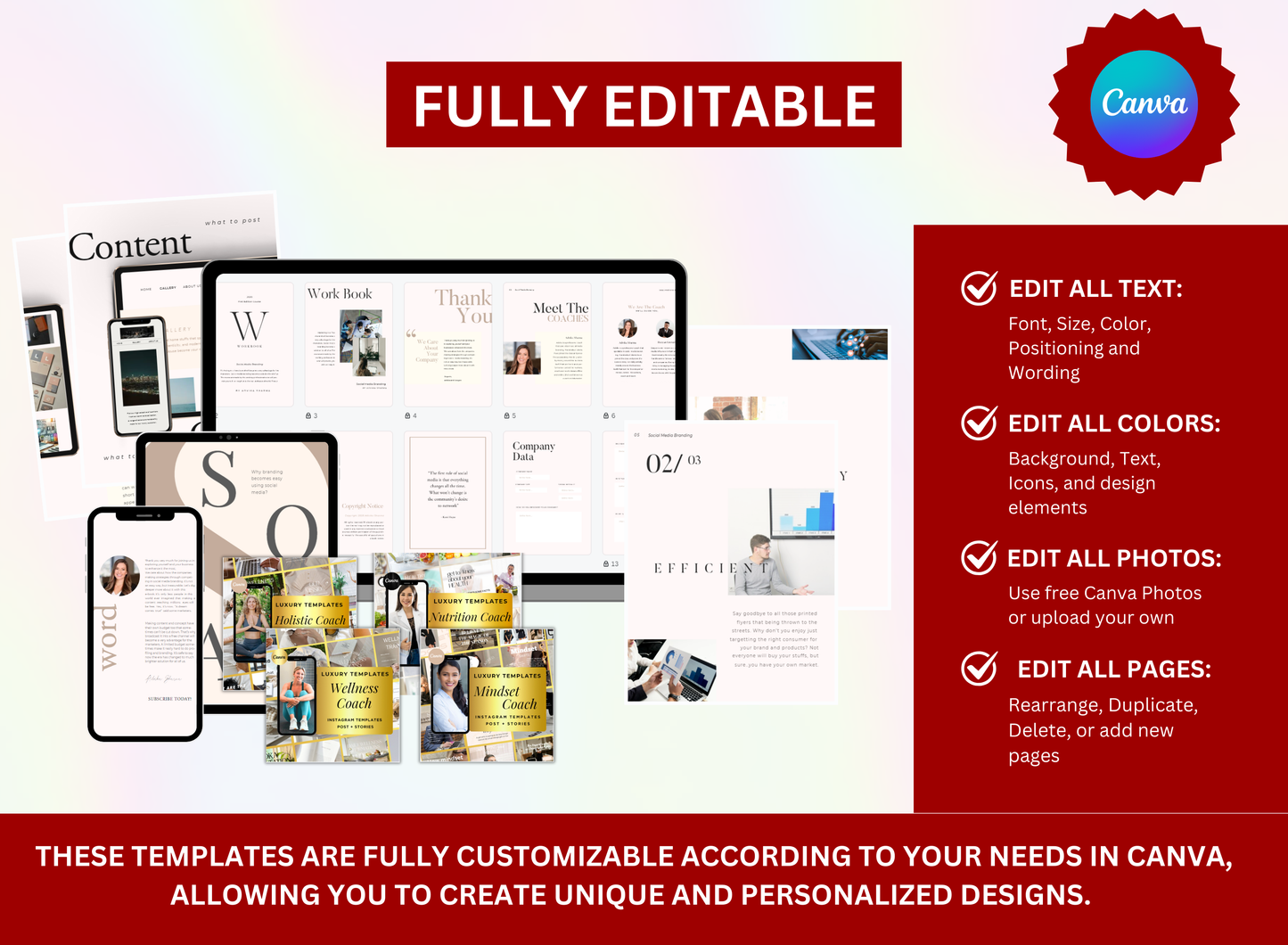 Coach Templates, MRR Package, Plr bundle, Plr canva templates, MRR, Master resell canva, Canva templates, Canva, planner template