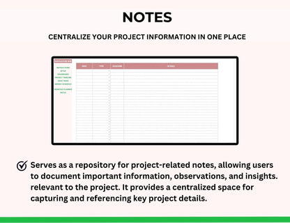 Project Management Spreadsheet Template with Kanban Board