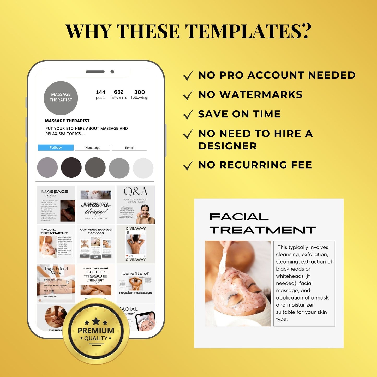 Massage Templates | Massage Therapy Social Media Templates