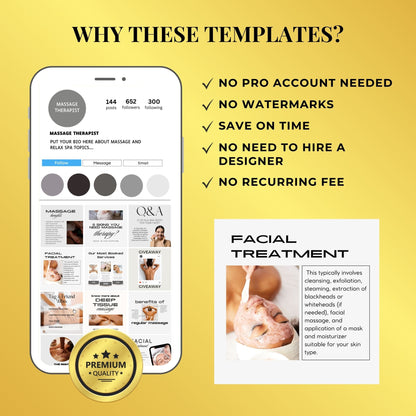 Massage Templates | Massage Therapy Social Media Templates