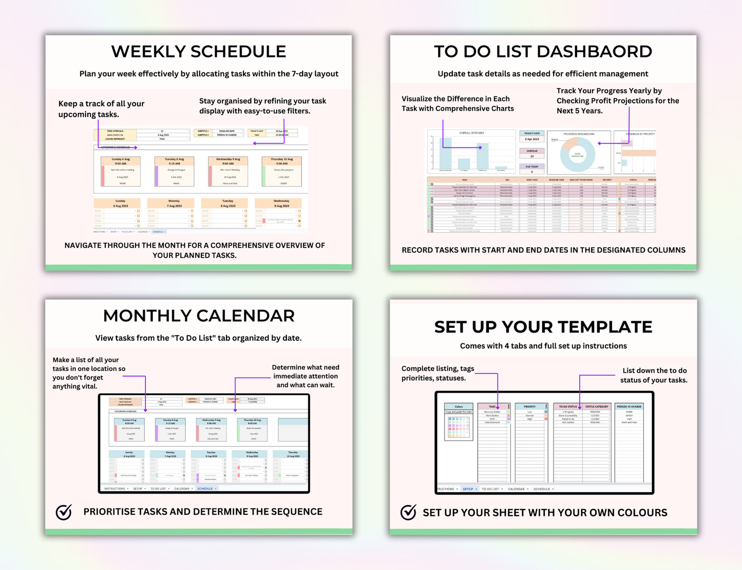 Productivity Spreadsheet Bundle with Master Resell Rights