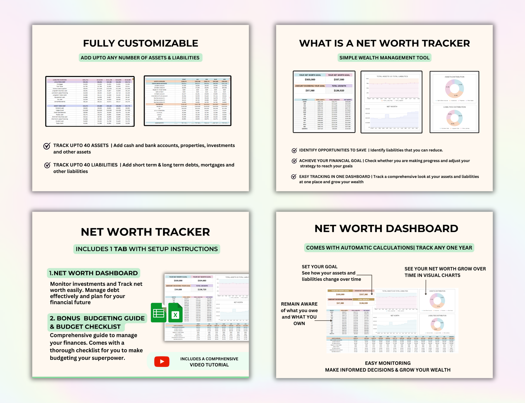 Plr MRR Budget Bundle PLR Google Sheets PLR Spreadsheet Monthly Budget Excel Debt Tracker Bill Calendar Net Worth Tracker Budget Planner