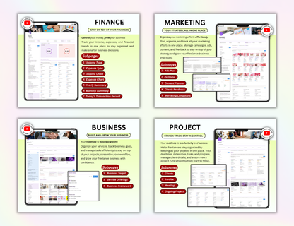 Business Notion Planner Package Pro, Notion, Notion template, Notion dashboard, Project management, Client Tracker, Business Templates