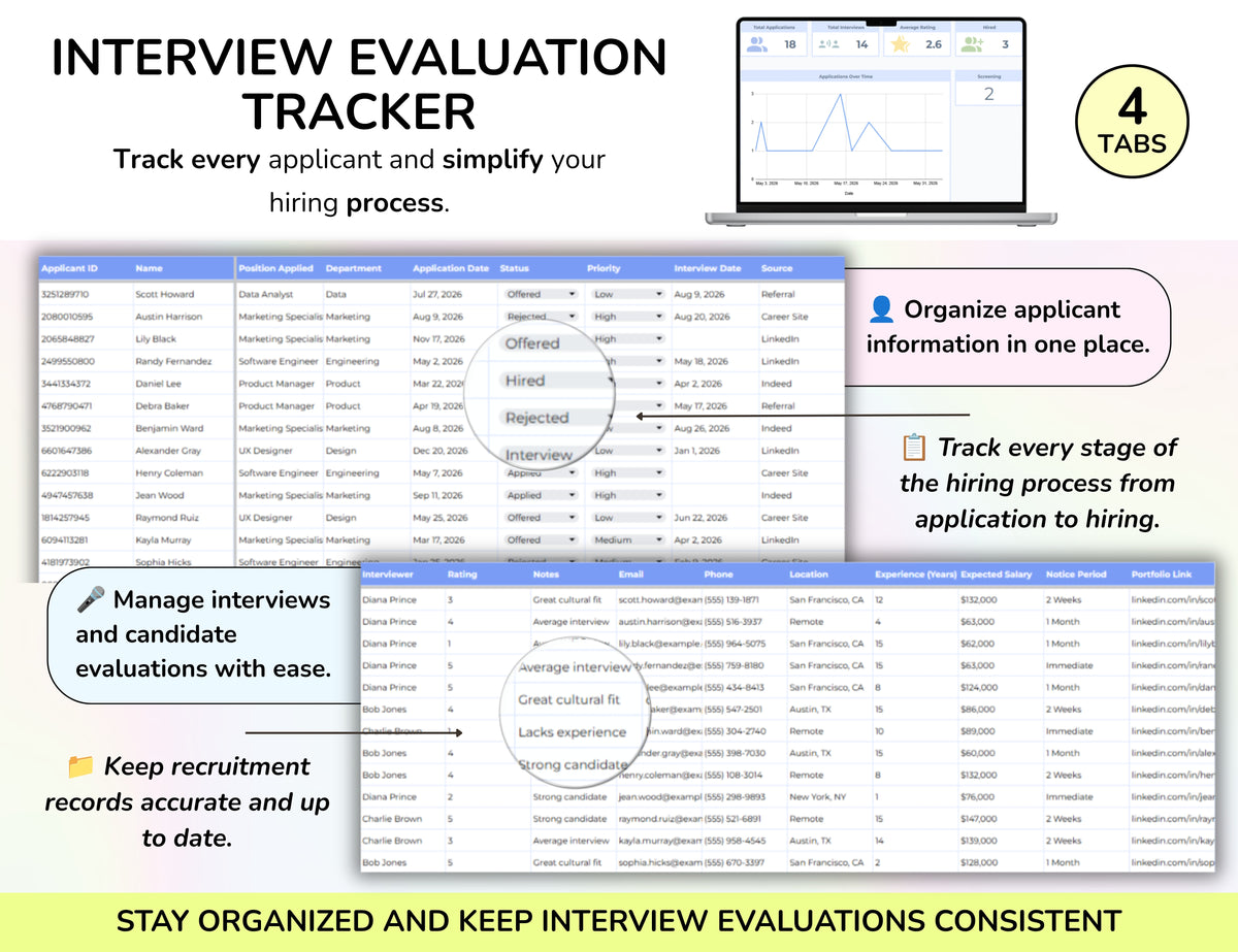 Human Resource Complete Package – 15-in-1 HR Spreadsheet Bundle