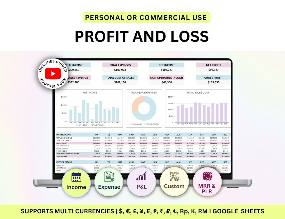 Sales Planner Bundle Inventory Tracker Order Tracker Invoice