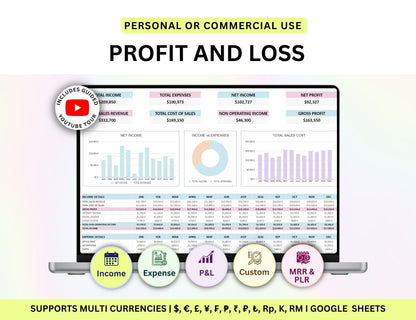 Sales Planner Bundle Inventory Tracker Order Tracker Invoice