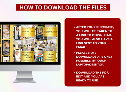Wellness Coach template, PLR Templates, PLR planner, plr digital products, PLR, nutrition coach templates, master resell rights, Life Coach Template, holistic coach templates, Coach Templates, coach social media, coach instagram, Coach Canva, Coach Branding Kit
