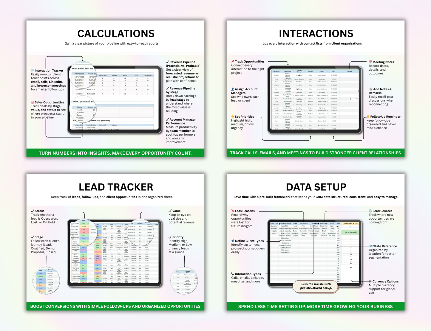 PLR Small Business Spreadsheet CRM, Business Tracker