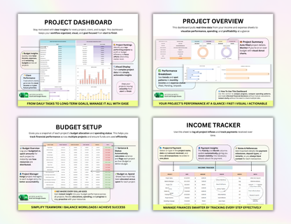 Project Budget, Project Cost Tracker, Project Expenses, Project Bookkeeping, Project Management, Income and Expenses, Construction Expense, Job Expense Tracker, Project Profit Loss, Project Cash Flow, Construction Project, Business Expenses, Project Finances