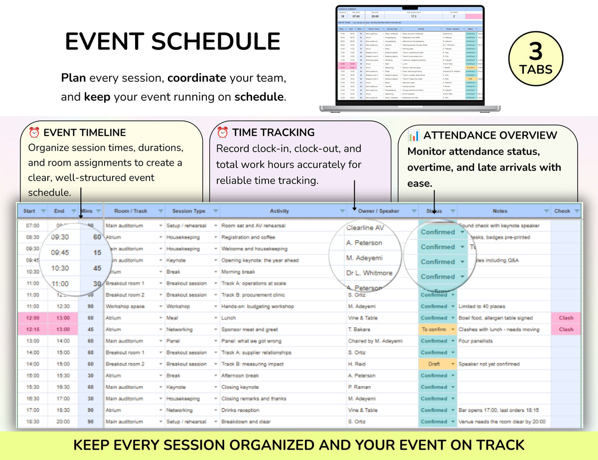 Event Planning Business Template, Party Planner, Event Management