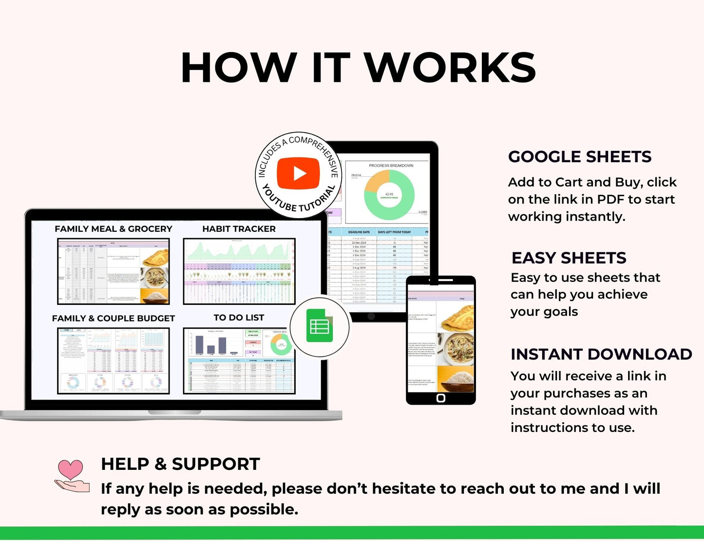 Family Organizer Spreadsheet Bundle Master Resell Rights