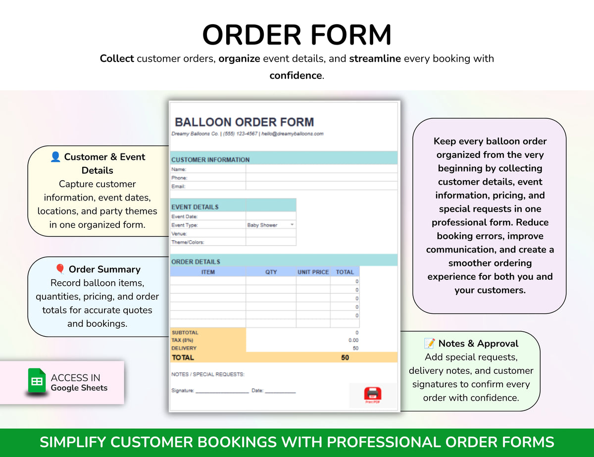 Balloon Business Event planner Decor Business