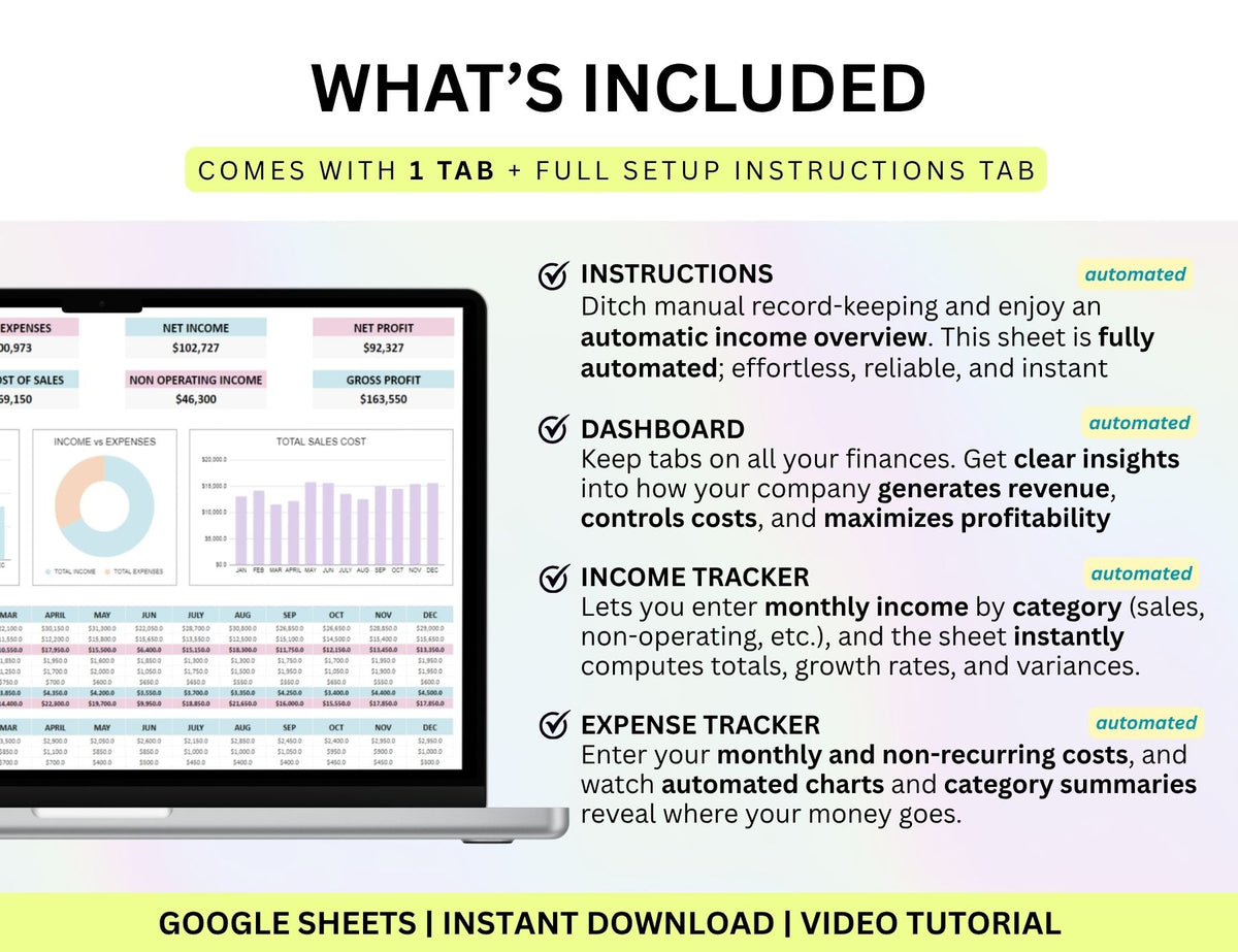 Sales Planner Bundle Inventory Tracker Order Tracker Invoice