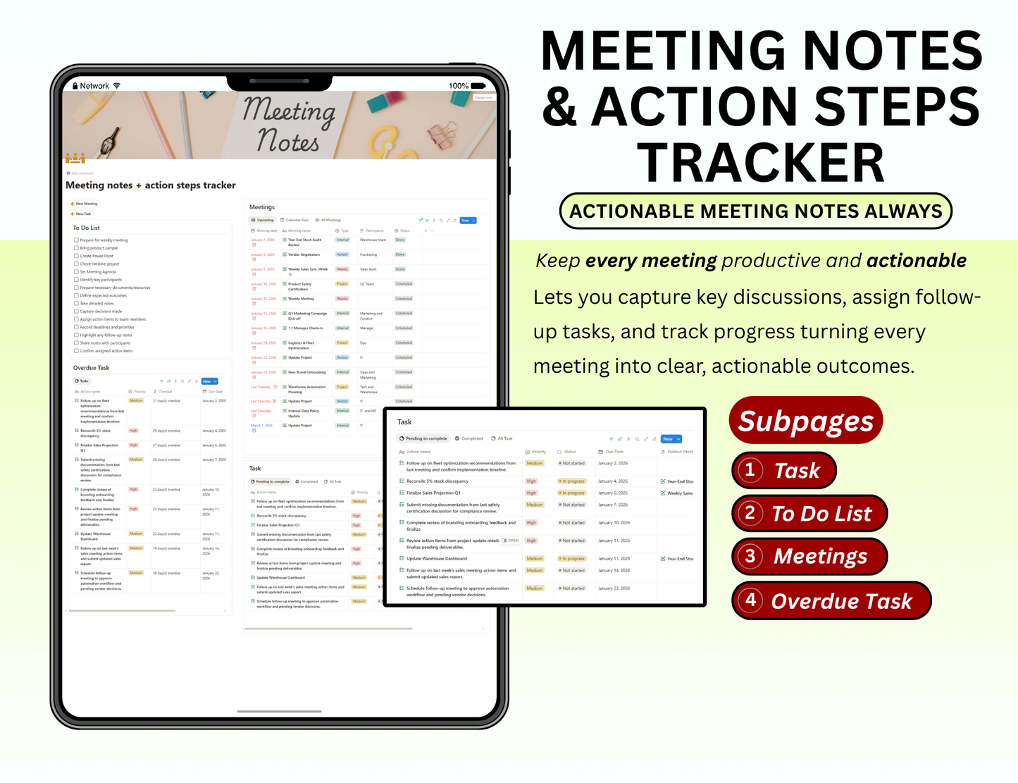 Notion Planner Essential Bundle, Notion dashboard, Notion template, Notion Tracker, Notion Productivity, Notion Task tracker