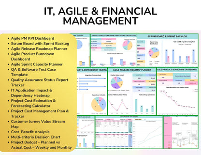 65 Project Management Bundle Gantt Chart Kanban Board Project Tracker