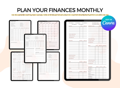 PLR Resell Budget Planner Digital Budget Planner| BI weekly budget Planner |Digital PLR| Plr Planner, Canva Editable