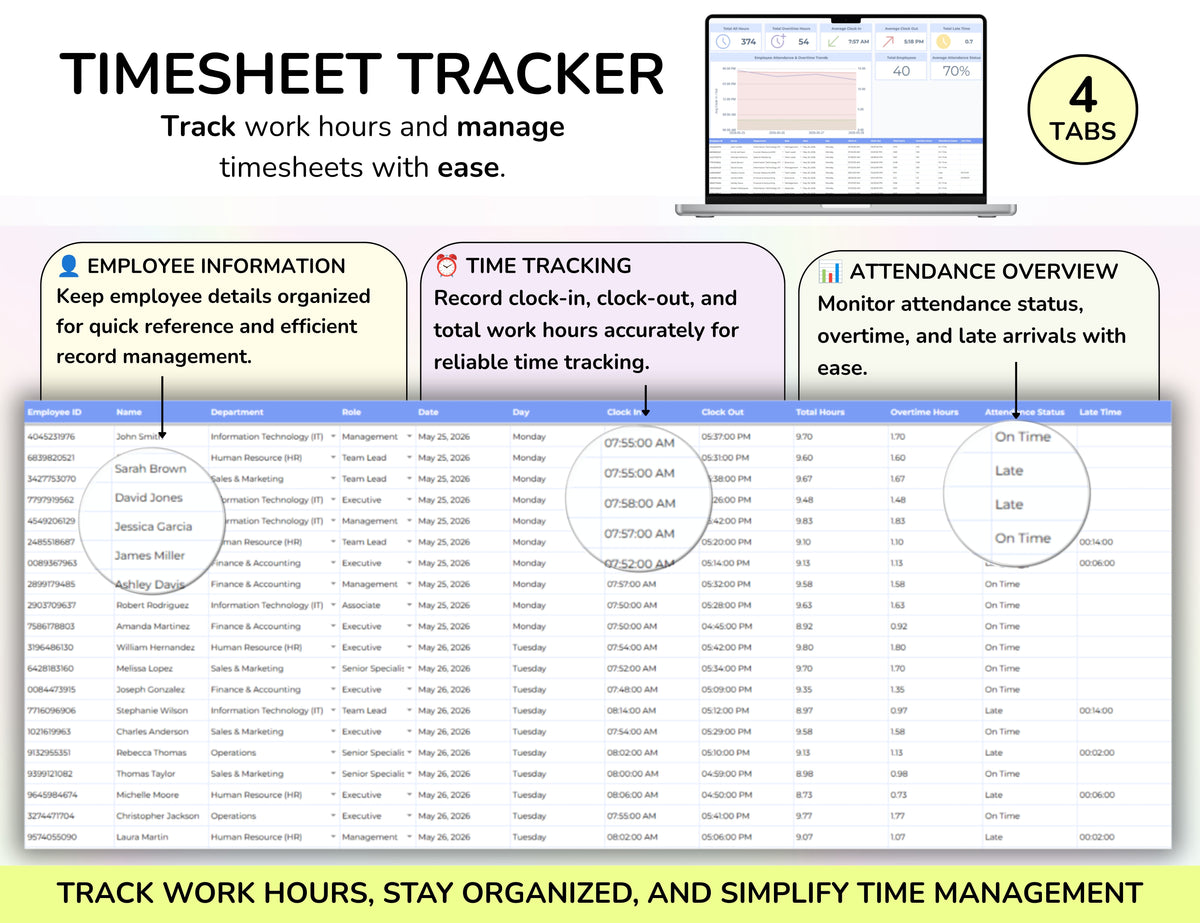 Human Resource Complete Package – 15-in-1 HR Spreadsheet Bundle