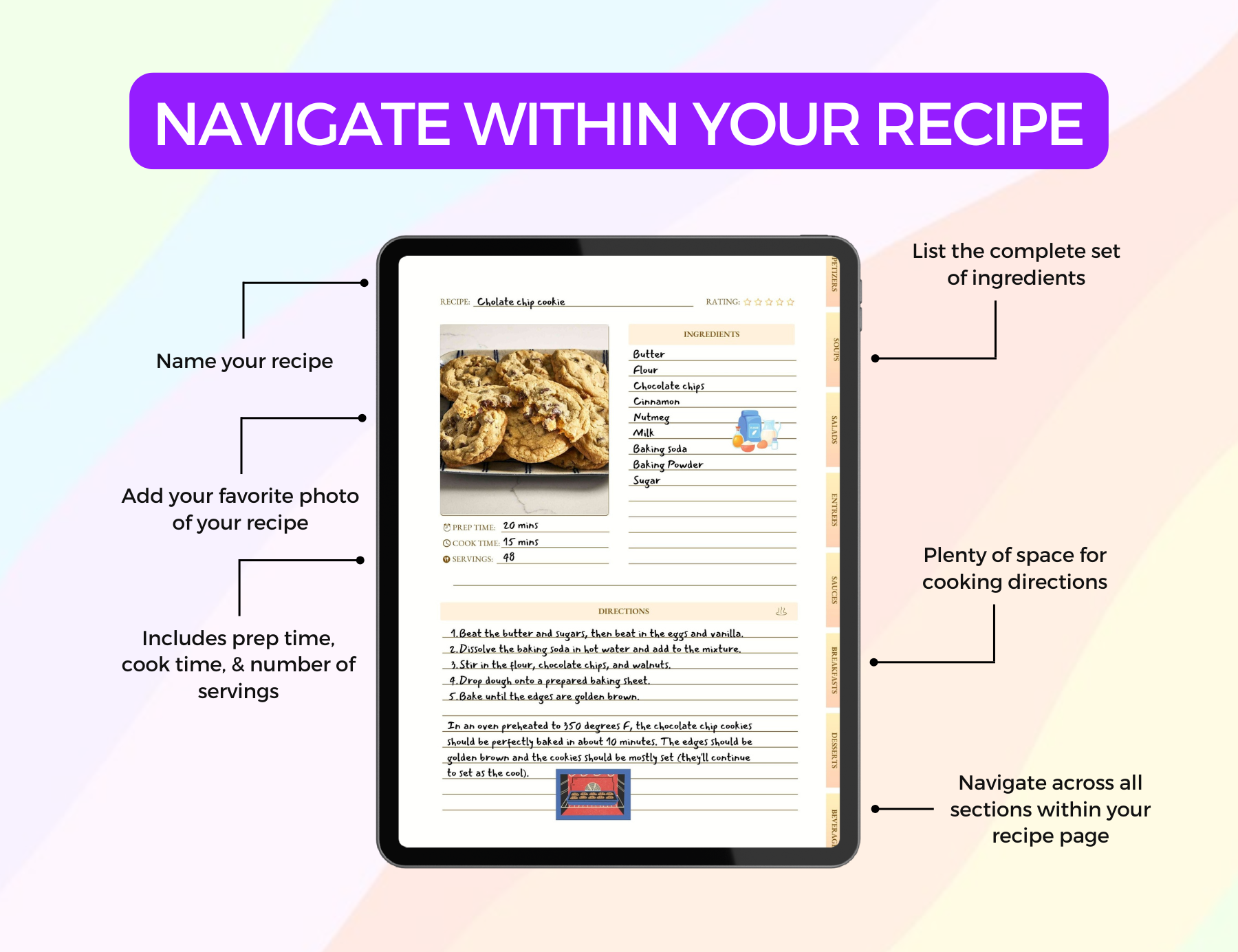 Recipe Planner, Digital Cookbook, Meal planner, Recipe binder, Recipe Journal, Recipe Organizer, Plr Planner, family recipe book